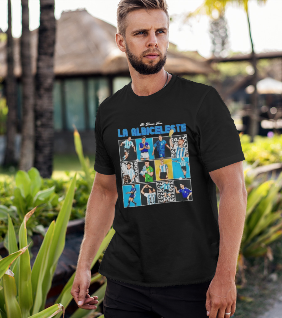 La Albiceleste Football Legends The Dream Team Soccer Series Argentina T-Shirt