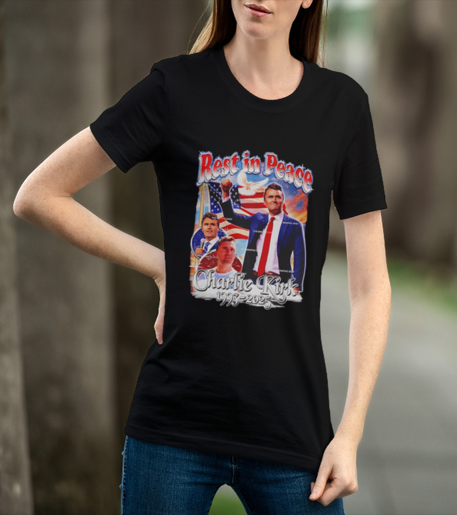 RIP Charlie Kirk Rest In Peace Memorial 1993 2025 T-Shirt