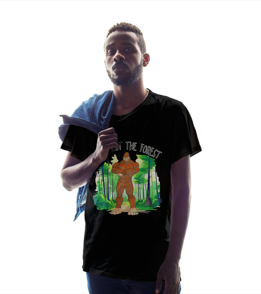 Respect The Forest Bigfoot Cartoon T-Shirt