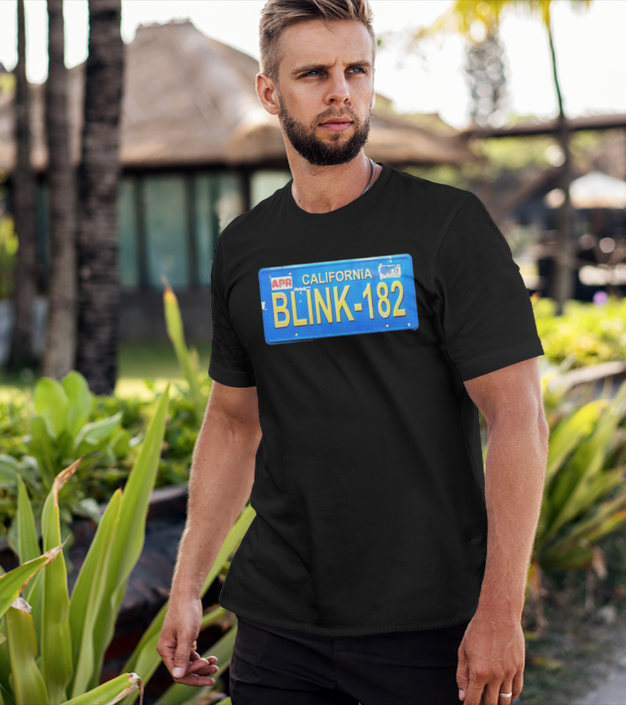 California Blink 182 License Plate APR Expired Tag T-Shirt