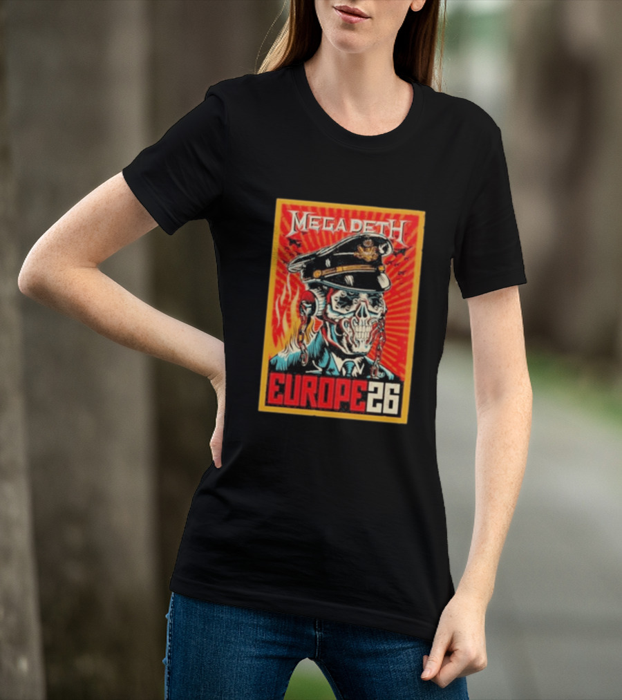 Megadeth Europe 26 Commander Vic Tour T-Shirt