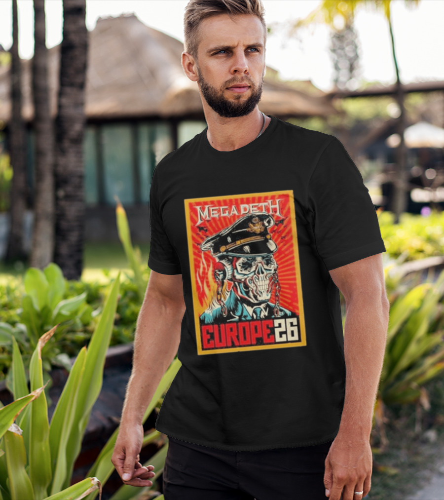 Megadeth Europe 26 Commander Vic Tour T-Shirt