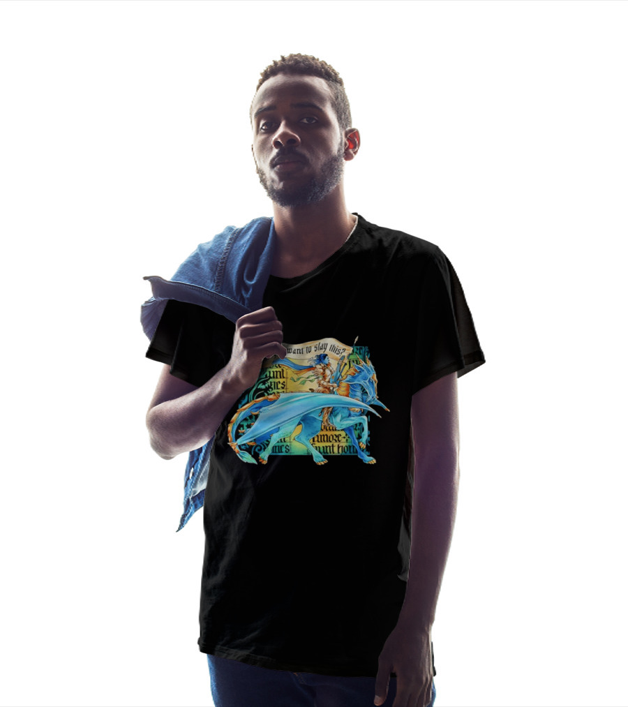 How Do You Want To Slay This Blue Dragon And Warrior Adventure Fantasy T-Shirt