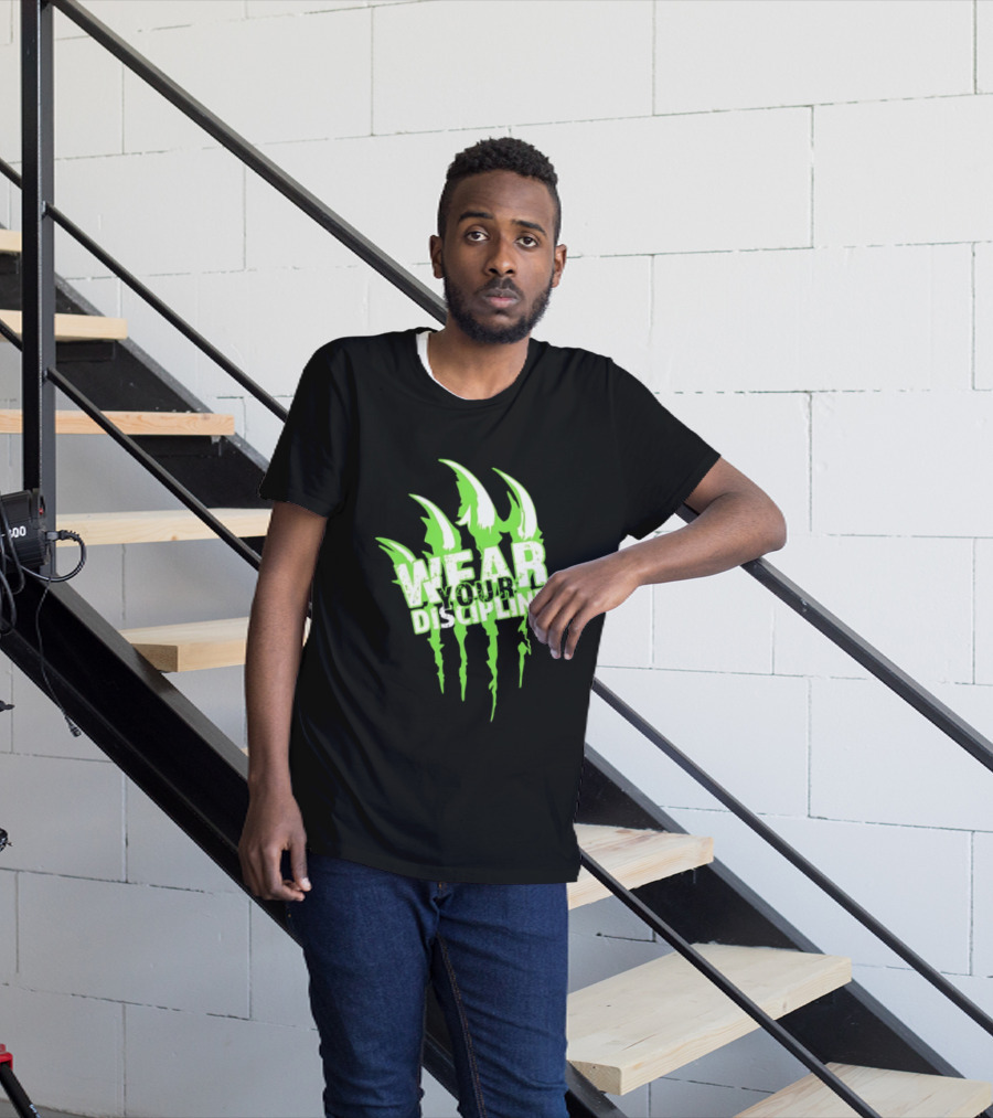 Distressed Green Claw Wear Your Discipline Claw Marks T-Shirt