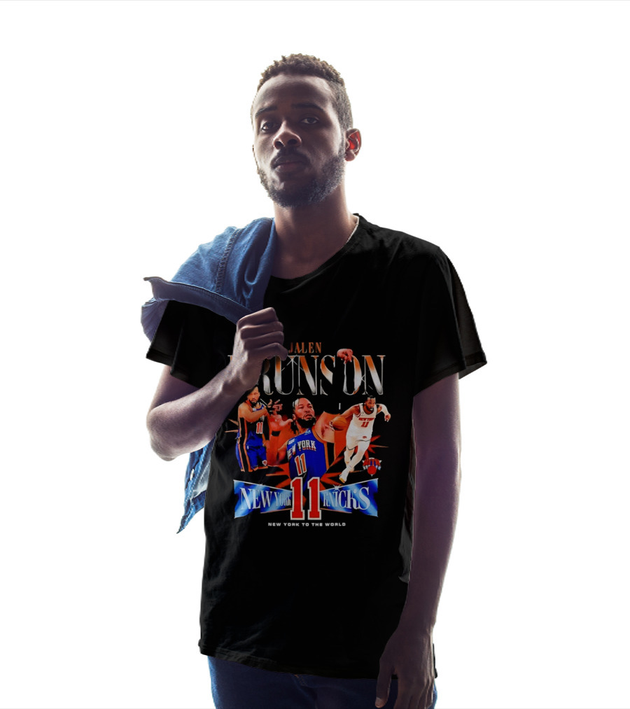 Jalen Brunson New York Knicks 11 New York To The World T-Shirt