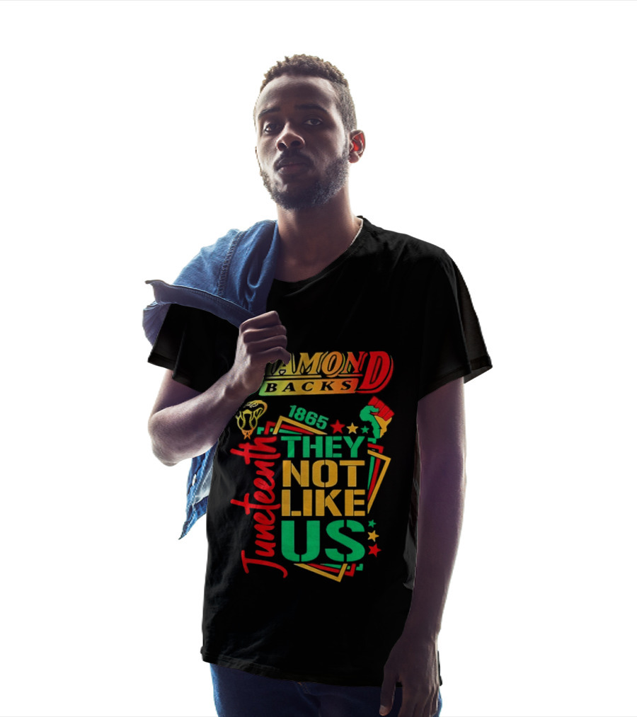 Juneteenth Diamondbacks 1865 They Not Like Us T-Shirt