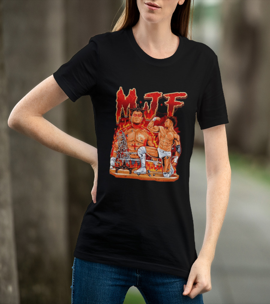MJF Fiery Devil Dual Persona Wrestling Inferno T-Shirt