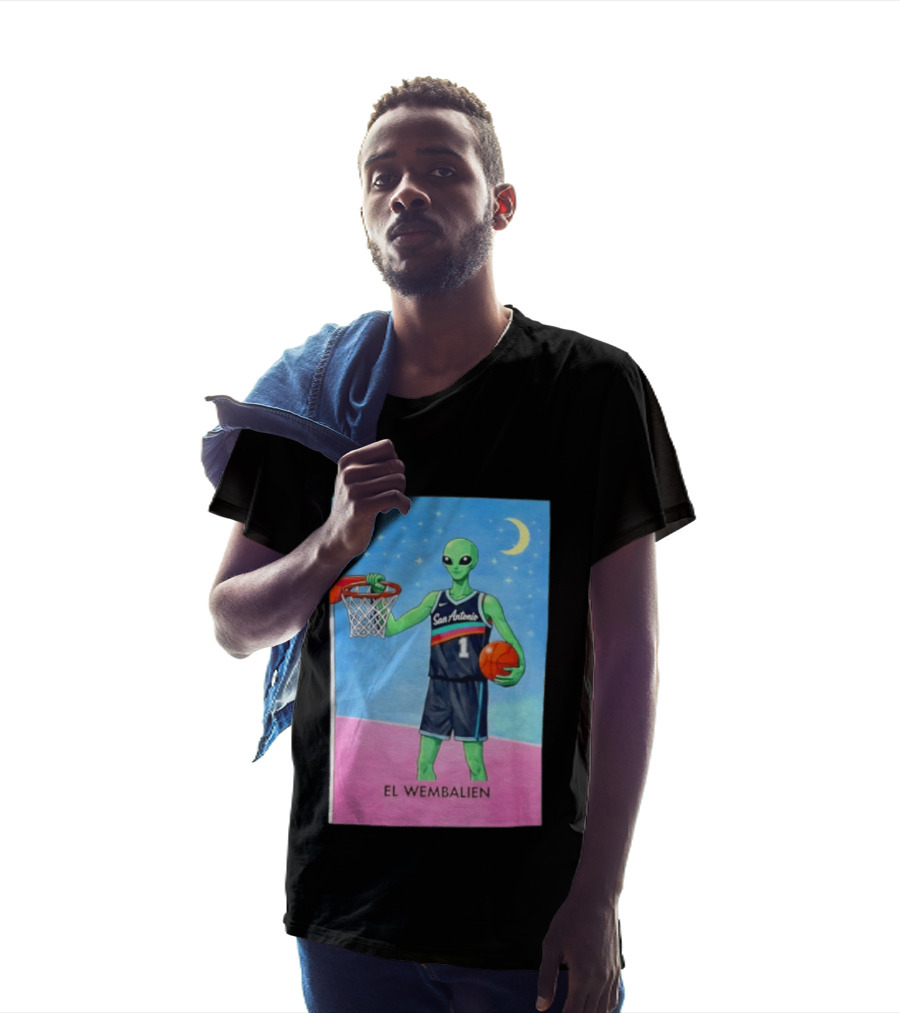 El Wembalien San Antonio Spurs Alien Basketball Number 1 Victor Wembanyama T-Shirt