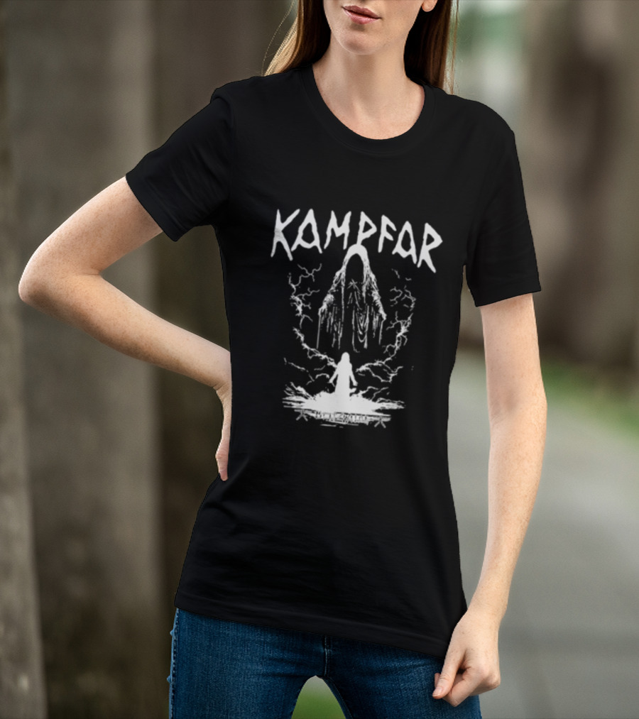 Kampfar May 27 2026 Medellín Colombia Event Ghostly Figure Forest Setting T-Shirt