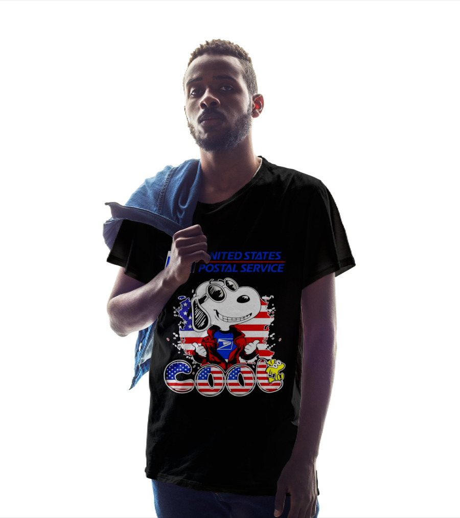 United States Postal Service Snoopy American Flag Cool 250th T-Shirt