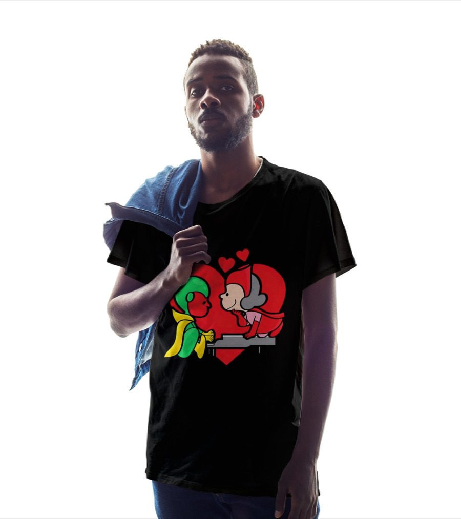 WandaVision Vision Scarlet Witch Piano Romantic T-Shirt