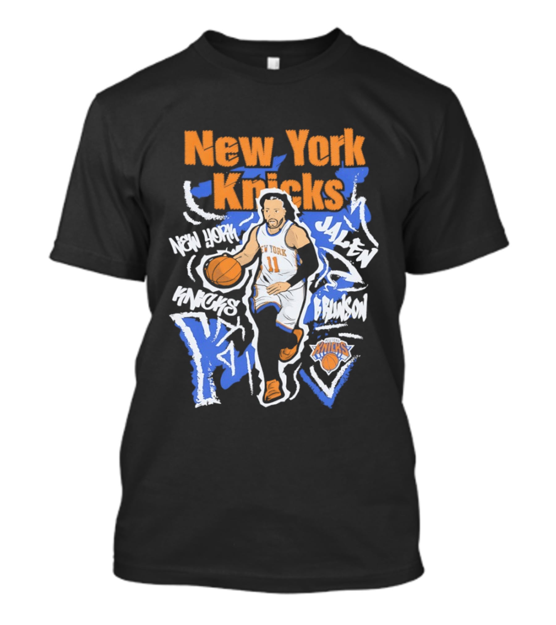 New York Knicks Jalen Brunson Dribbling Basketball 11 T-Shirt