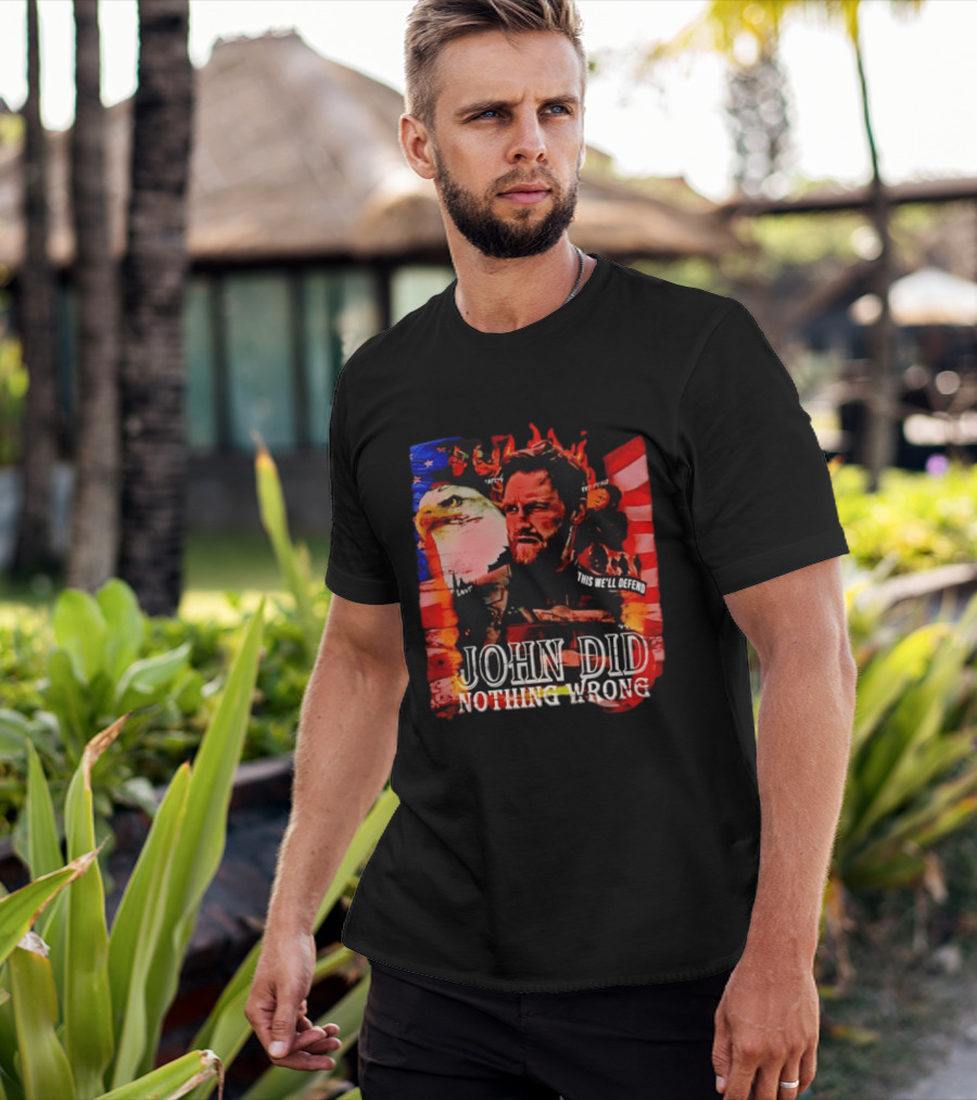 John Walker Marvel Falcon Winter Soldier This We'll Defend American Flag Eagle T-Shirt
