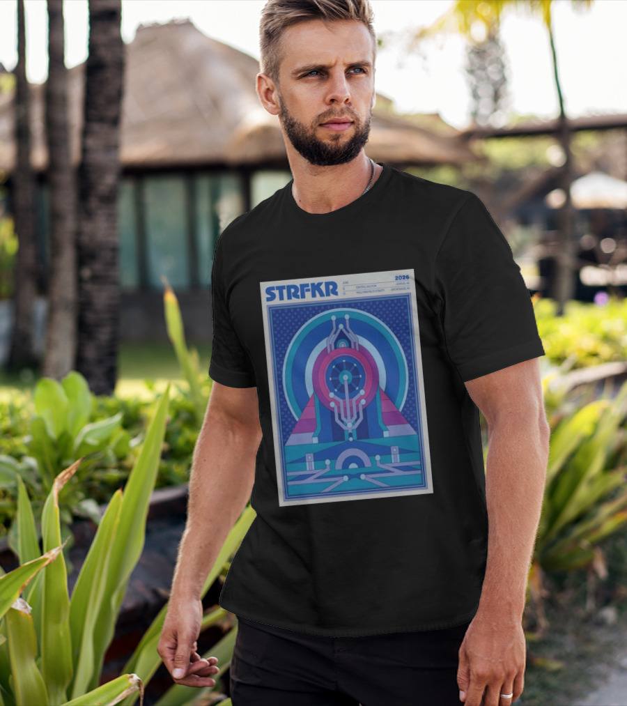 STRFKR June 2026 Alaska Tour Crystal Saloon Jambell Whale Navy Block Party Anchorage T-Shirt
