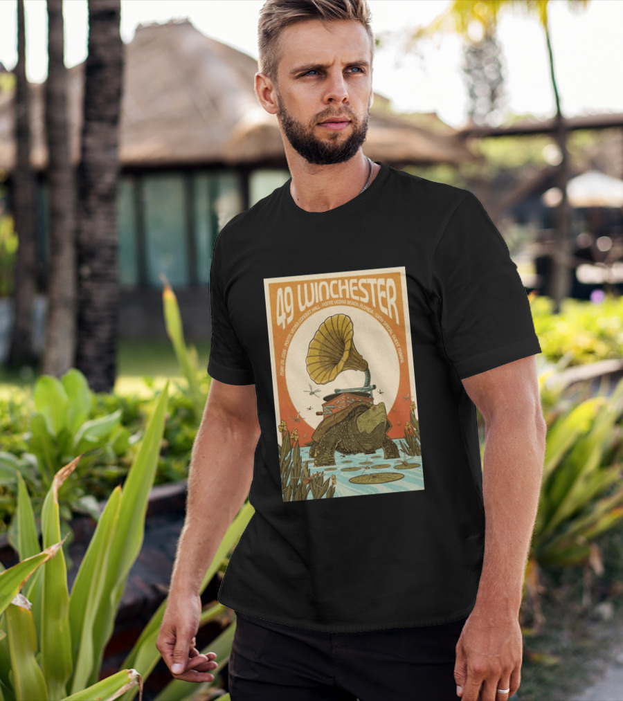 49 Winchester May 29 2026 Ponte Vedra Concert Hall Florida Vintage Phonograph Tortoise T-Shirt