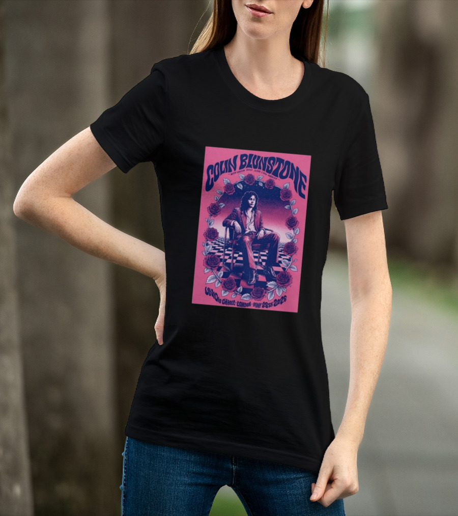 Colin Blunstone Union Chapel London May 28th 2026 With Special Guest Jesse Lynn Madera Roses And Stage Checkerboard T-Shirt