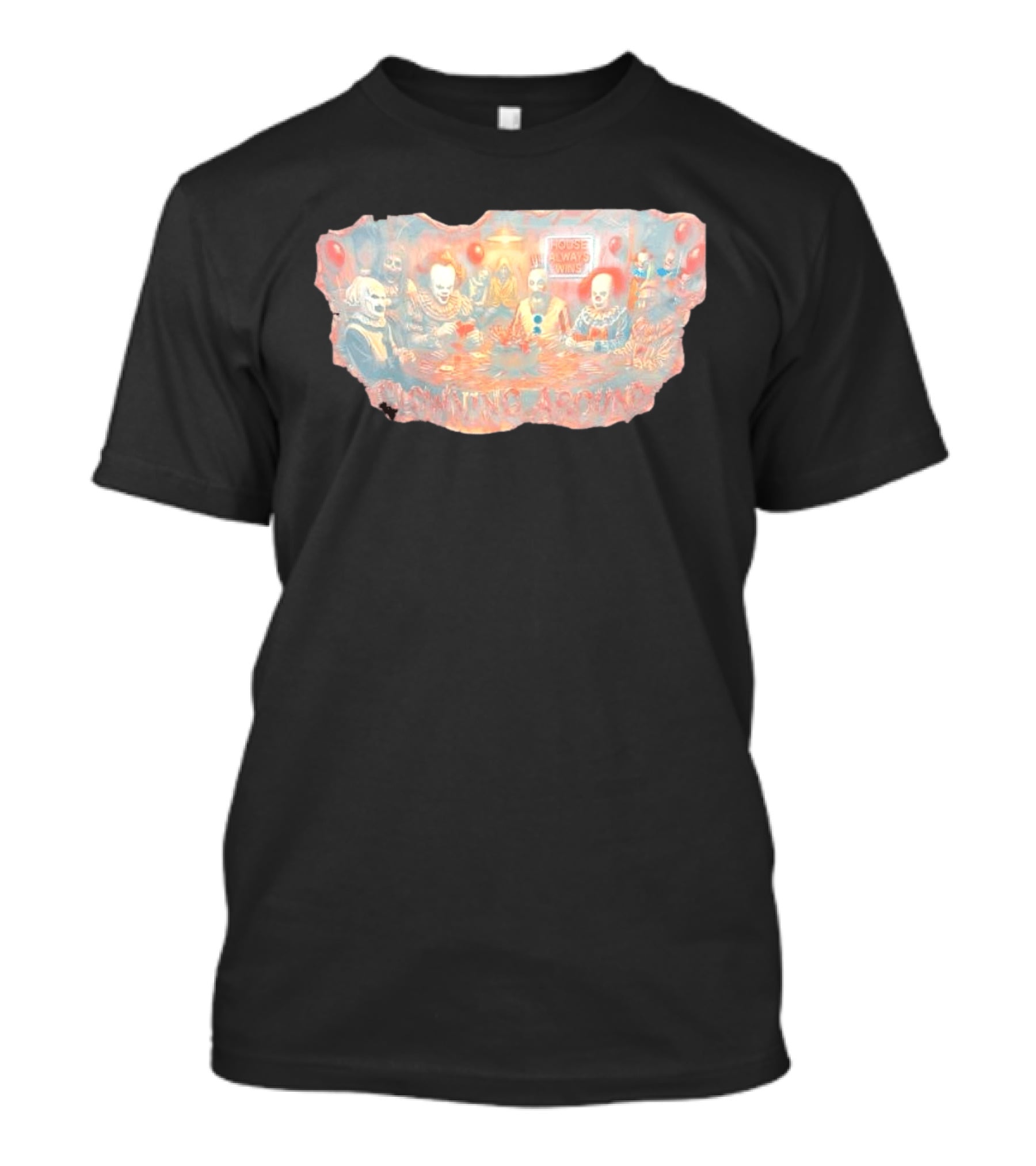 House Of 1000 Corpses House Always Wins Clowning Around Poker Table T-Shirt
