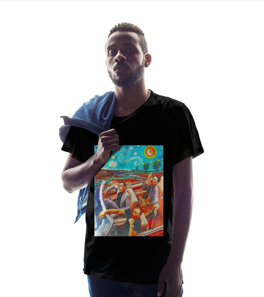 Salvador Dalí Frida Kahlo Vincent Van Gogh Starry Night Road Trip T-Shirt