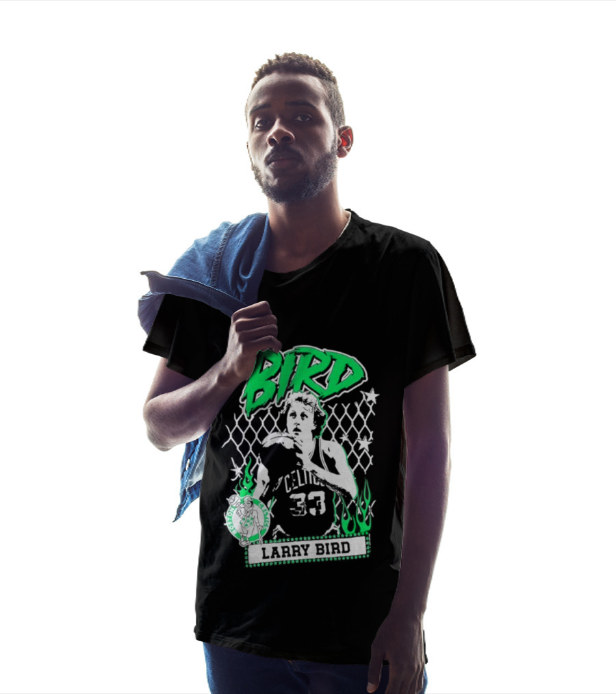 Boston Celtics Larry Bird NBA Player Number 33 T-Shirt