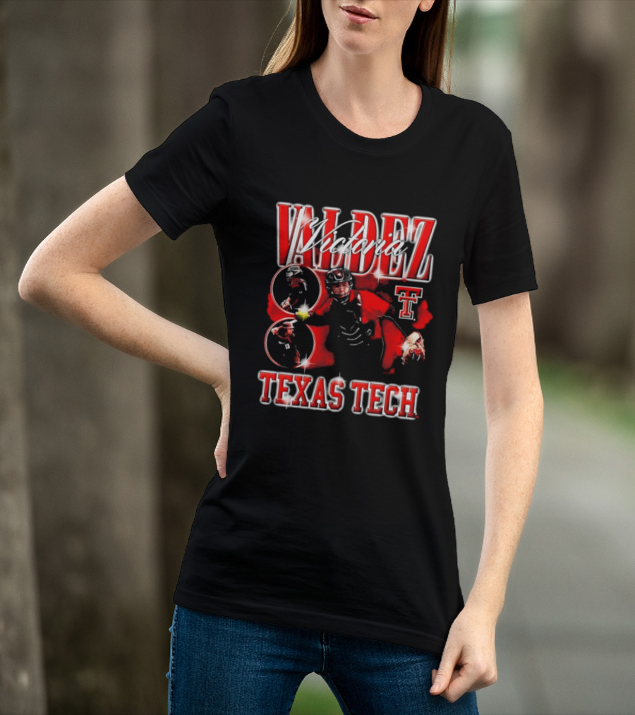 Valdez Number 8 Texas Tech 90s Bootleg T-Shirt