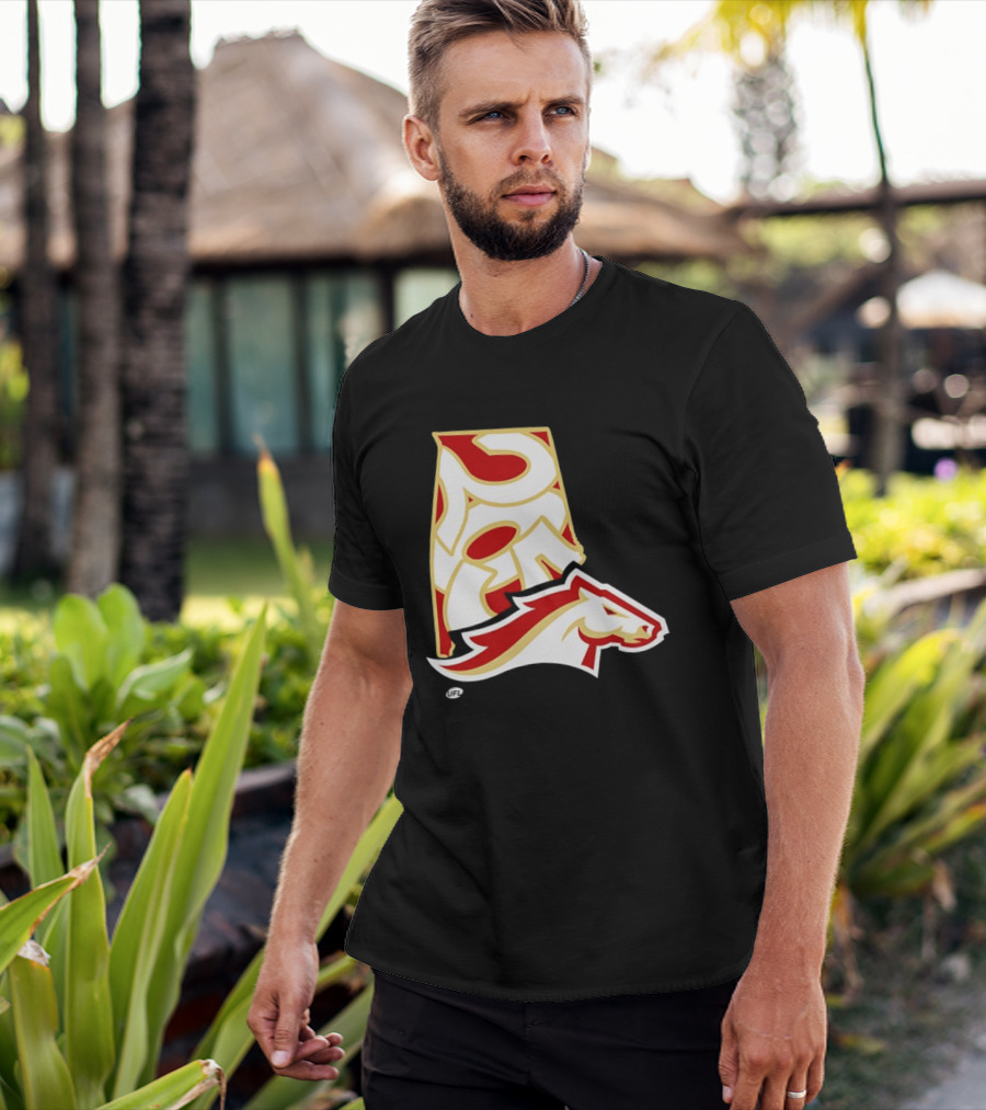 Arkansas Razorbacks Map Logo With Horsehead T-Shirt