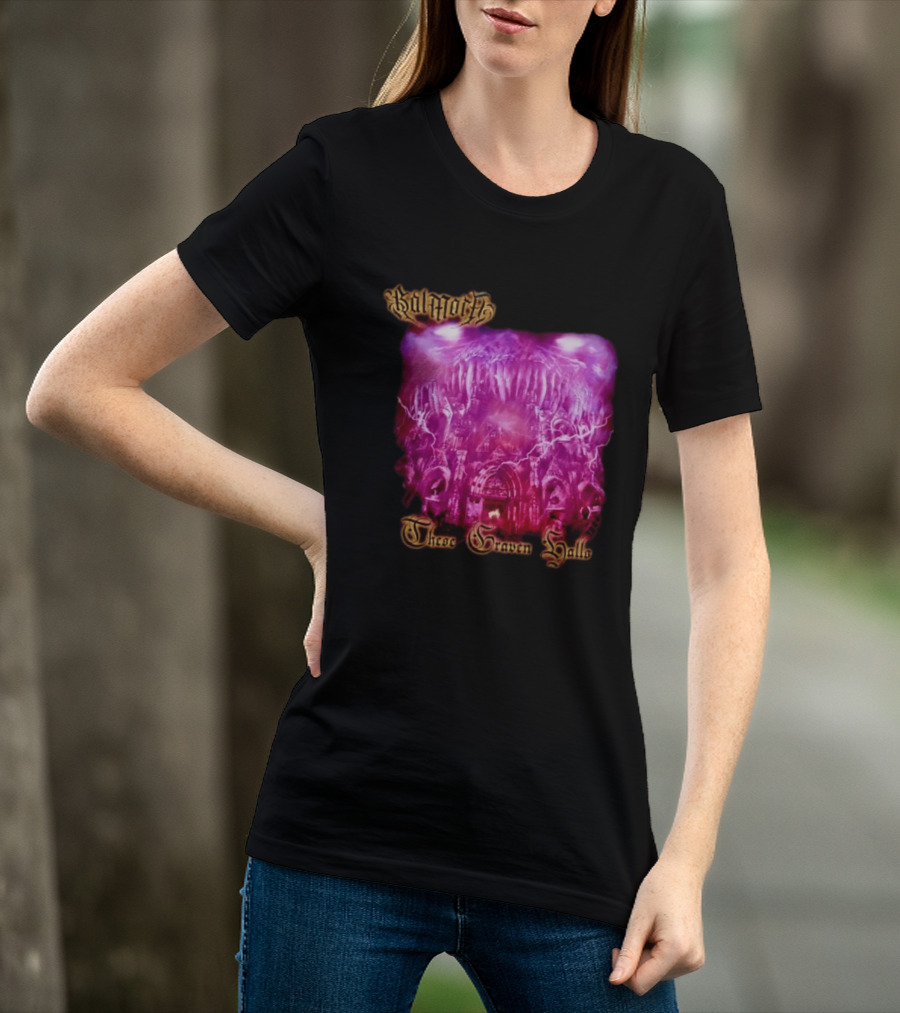 Balmorth These Graven Halls Gothic Purple Cathedral Fantasy T-Shirt