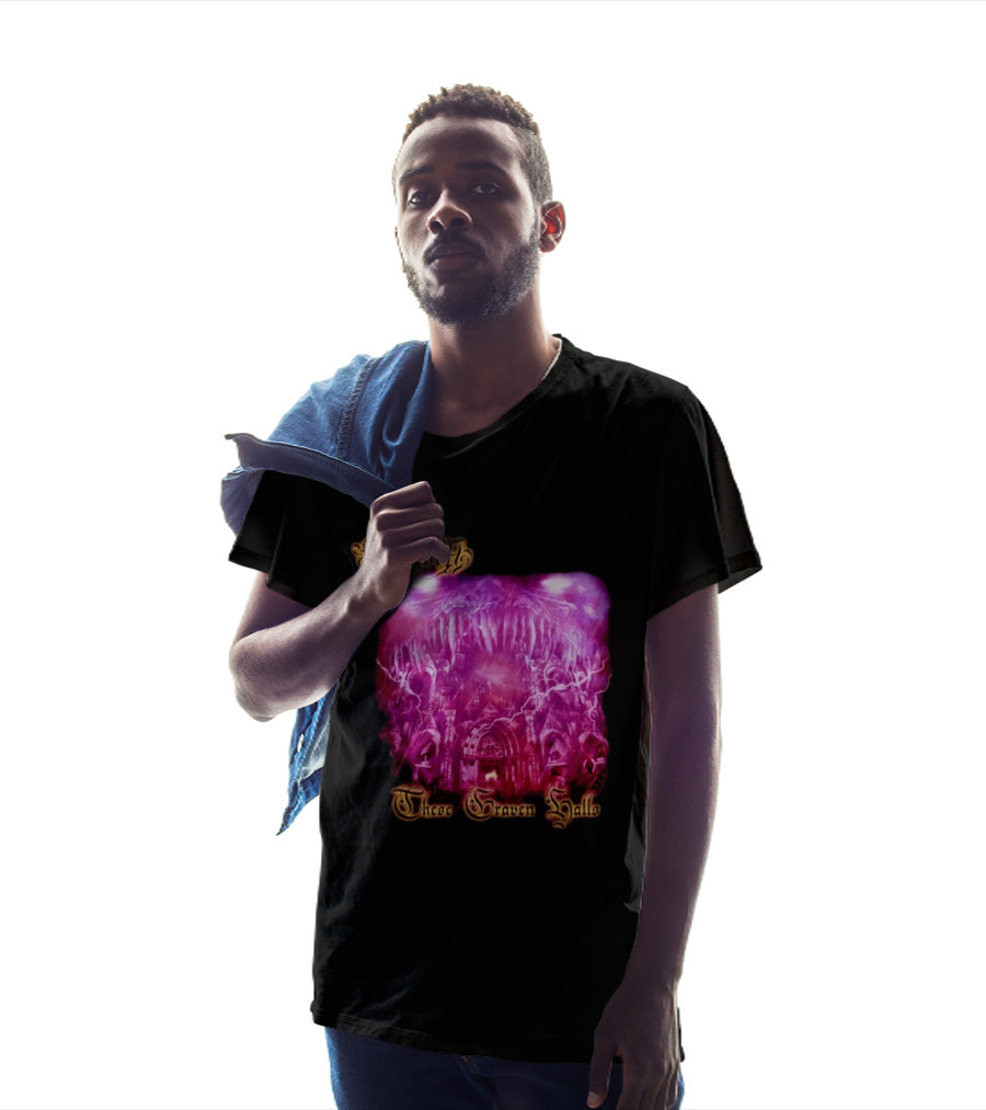 Balmorth These Graven Halls Gothic Purple Cathedral Fantasy T-Shirt