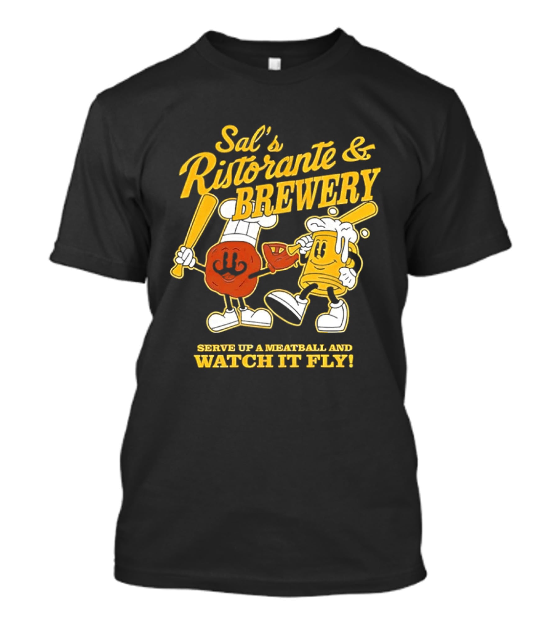 Baseball Sal’s Ristorante Brewery Serve Up A Meatball And It Fly T-Shirt