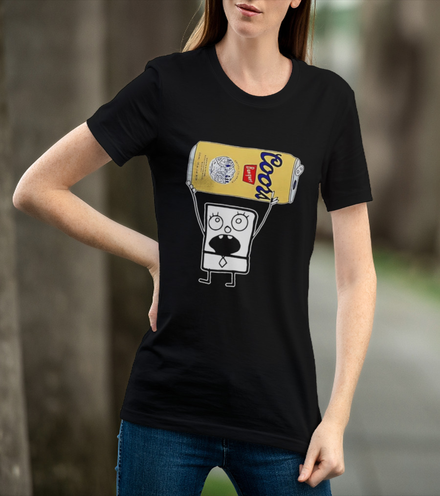 Coors Banquet Blocky Comic 355mL 5 Alc Vol Golden Colorado ESTD 1873 Refreshing T-Shirt