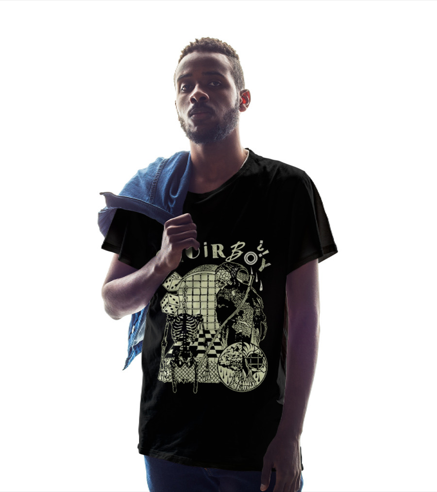 Choir Boy Reaper Skeleton Chessboard T-Shirt