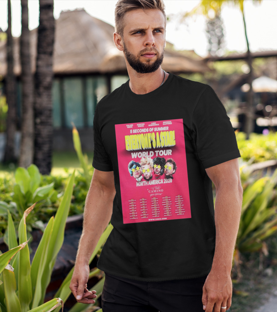 5 Seconds Of Summer Everyone's A Star World Tour North America 2026 Haiden Henderson T-Shirt