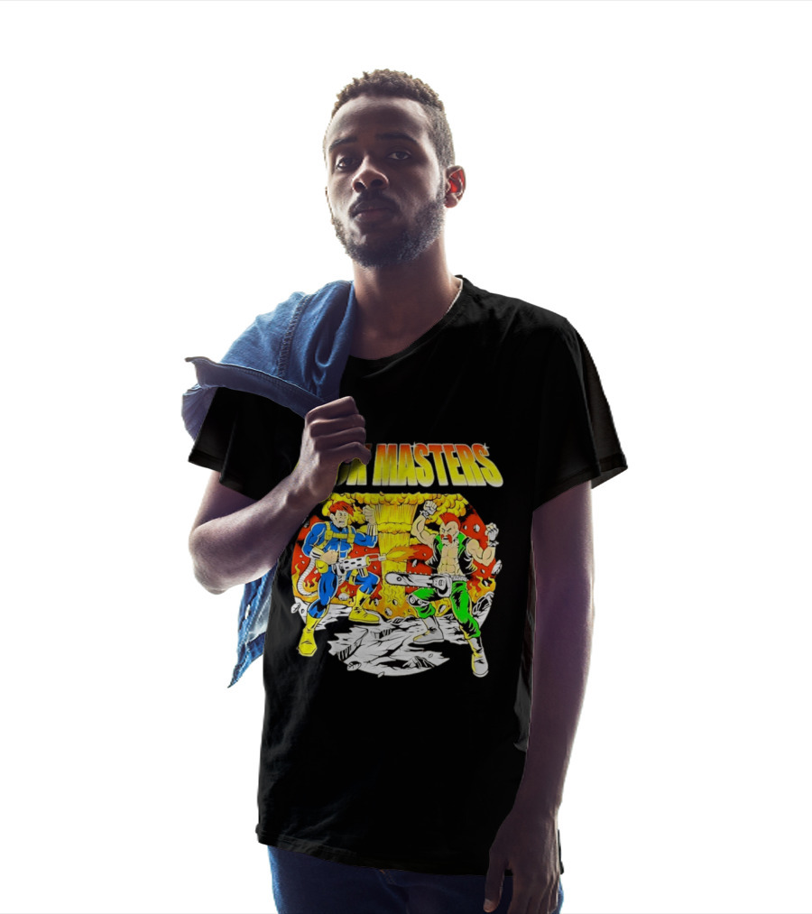 Cock Masters Cartoon Characters With Classic Action Pose T-Shirt