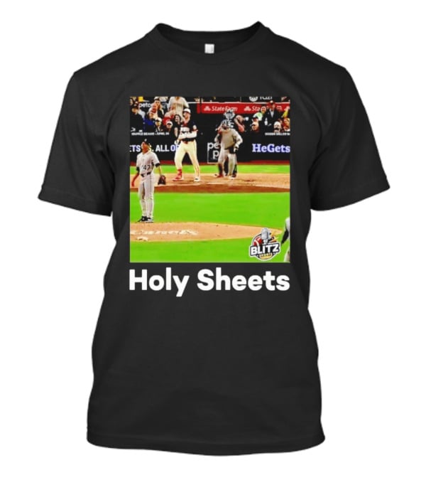 Padres Blitz Baseball Holy Sheets Petco Park T-Shirt