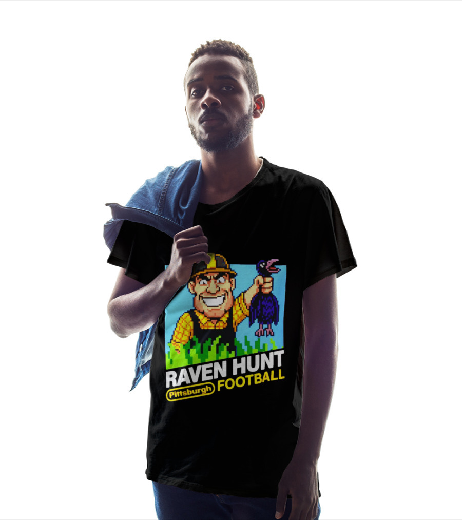 Raven Hunt Pittsburgh Football 8bit Game T-Shirt