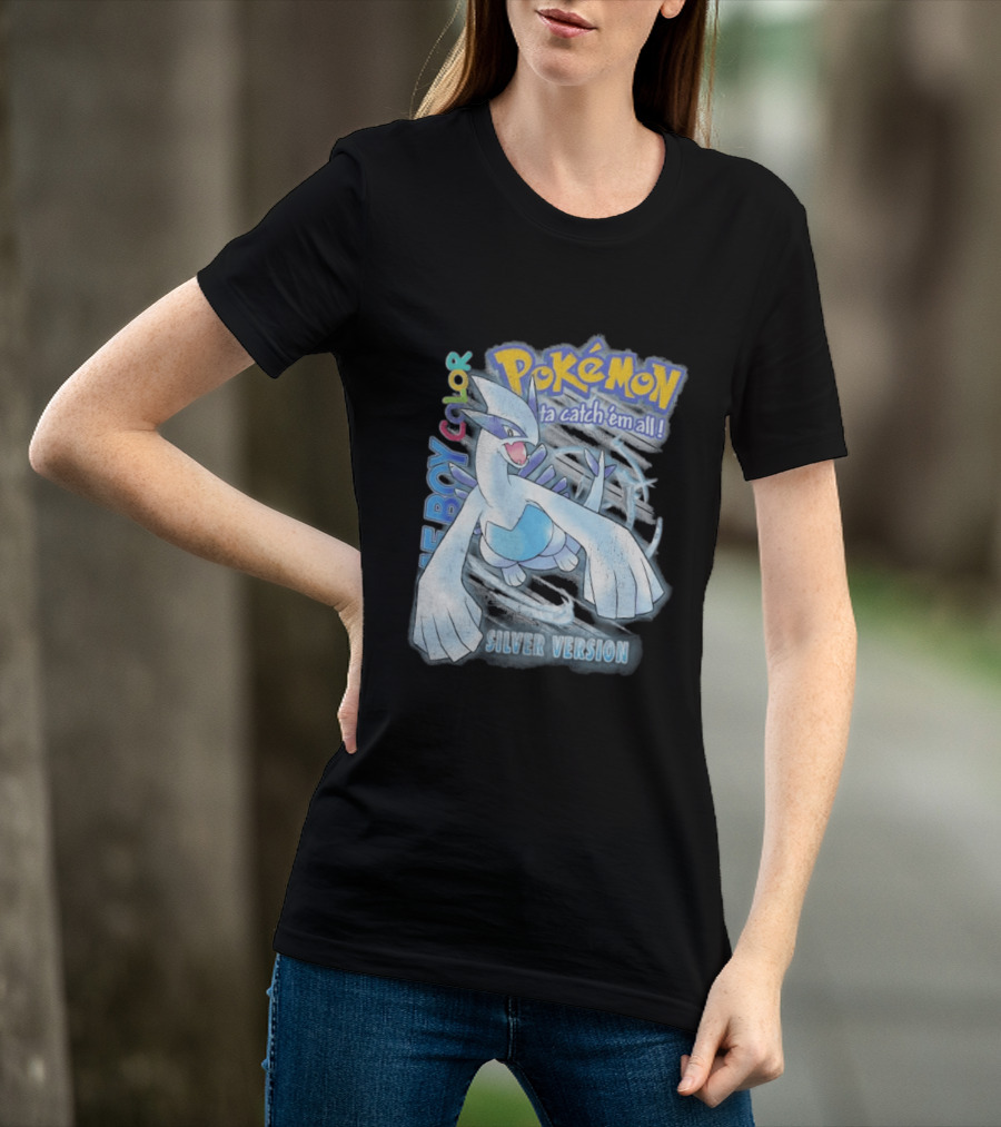 Pokémon Silver Version Game Boy Color Lugia Ta Catch 'Em All T-Shirt
