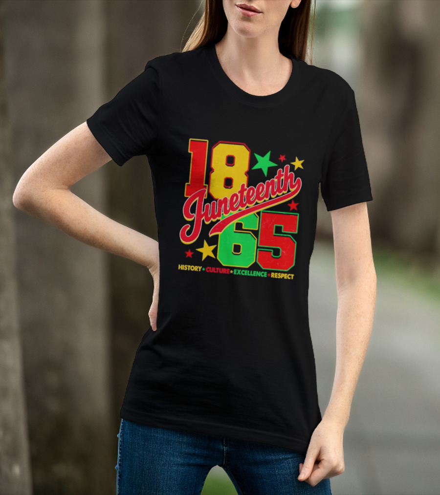 18 Juneteenth 65 History Culture Excellence Respect T-Shirt