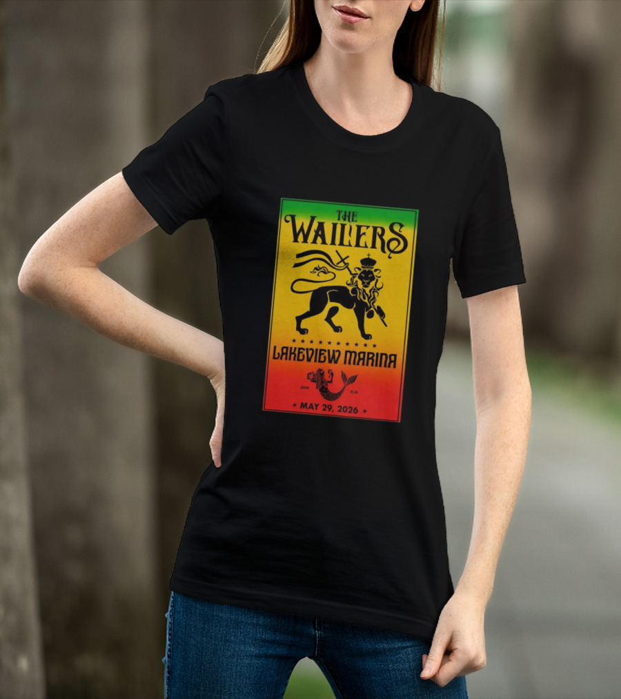 The Wailers Lakeview Marina Birmingham AL May 29 2026 Lion And Mermaid T-Shirt