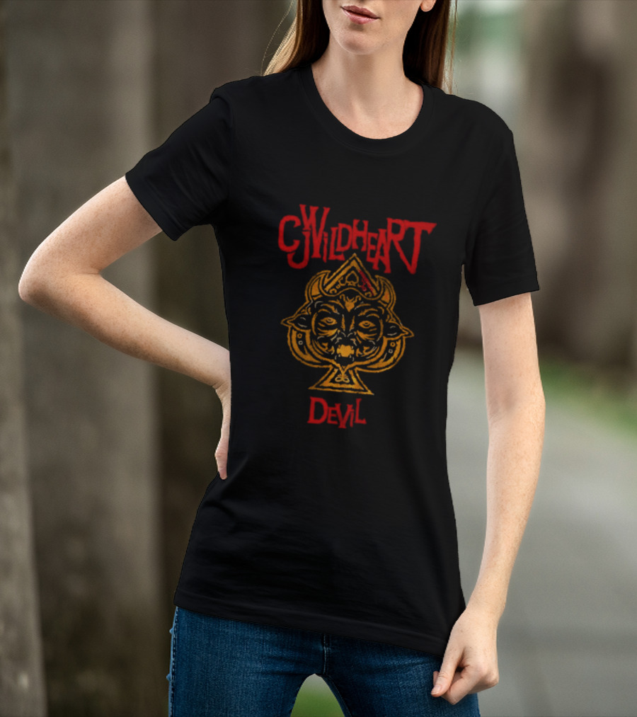 Wildheart Devil Demon Horned Figure Spade Leviathan Cross T-Shirt