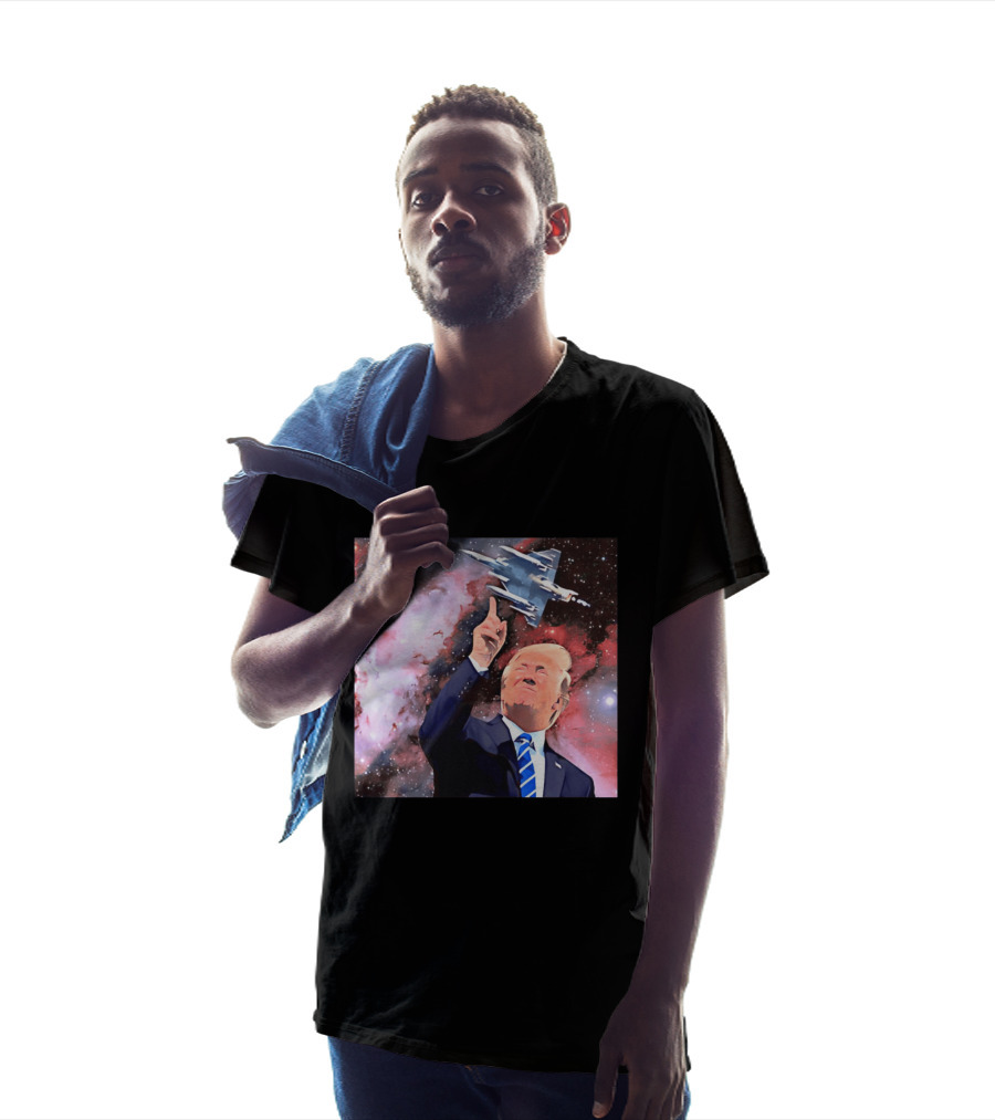 Donald Trump Stellar Commander Galaxy Jet Space Scene T-Shirt