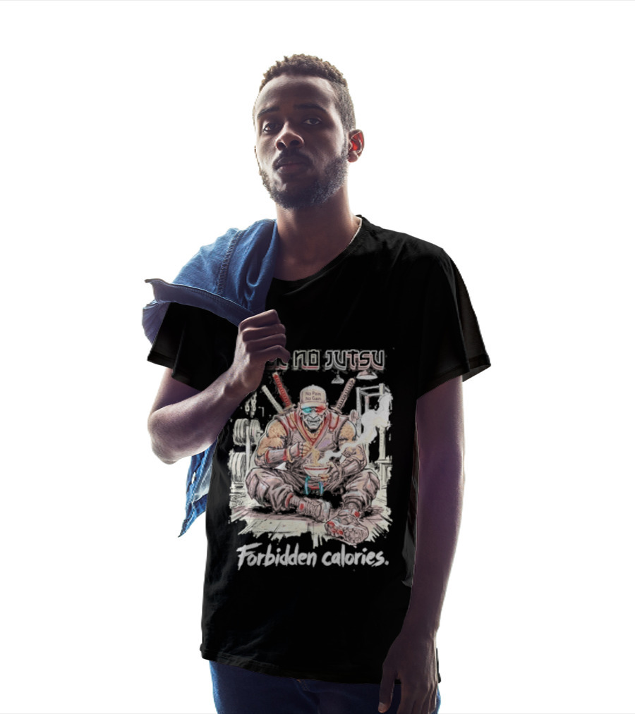 Bulk No Jutsu Forbidden Calories Ninja Eating Ramen T-Shirt