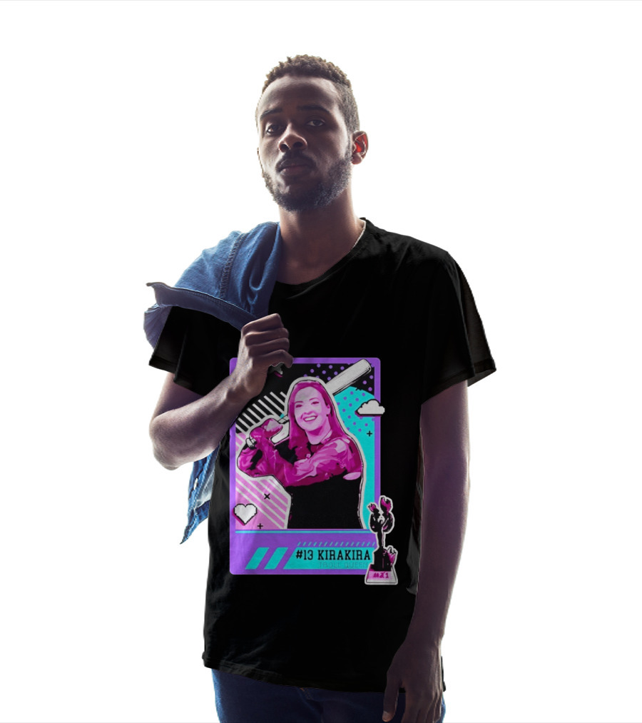 B Kirakira Troll Queen 13 X1 Star Baseball Player Card T-Shirt