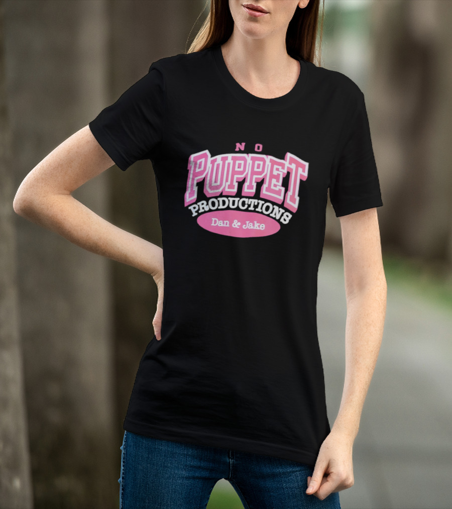 No Puppet Productions Dan & Jake Pink T-Shirt