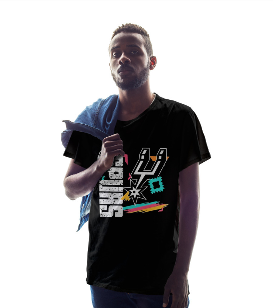 San Antonio Spurs Texas Basketball Retro Style NBA Team T-Shirt