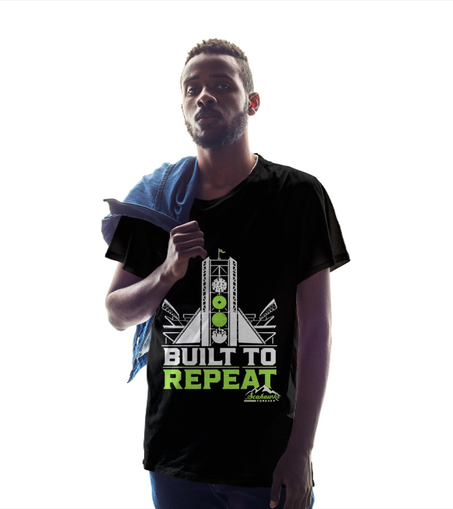 Seattle Seahawks Built To Repeat Stadium Celebration T-Shirt