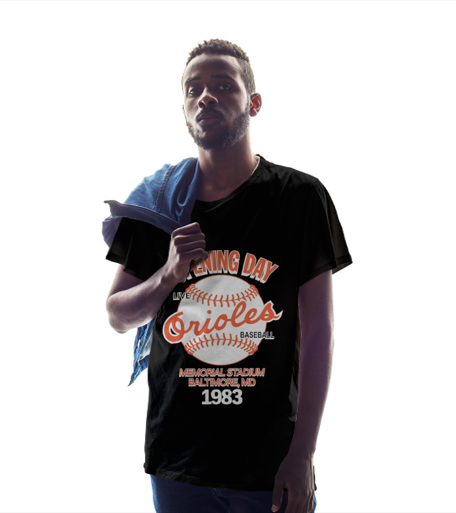 Opening Day Live Orioles Baseball Memorial Stadium Baltimore MD 1983 T-Shirt