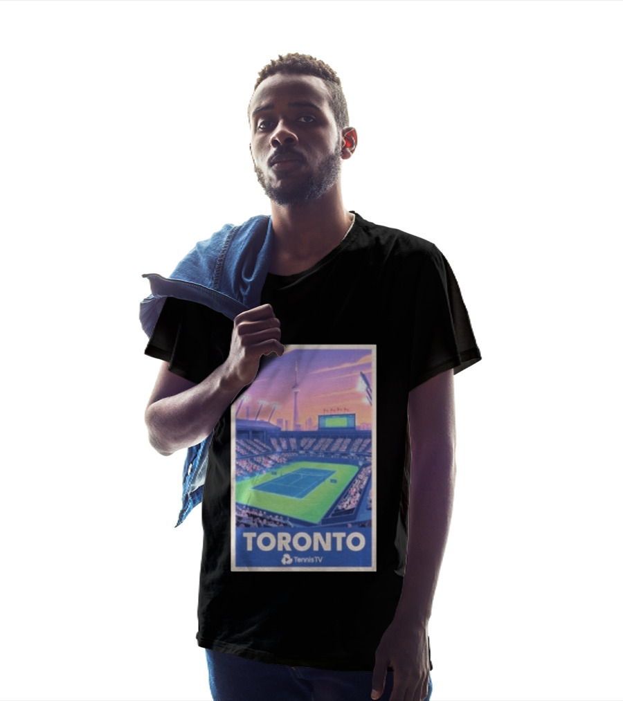 Toronto Tennis Stadium Illustration Tennis TV T-Shirt