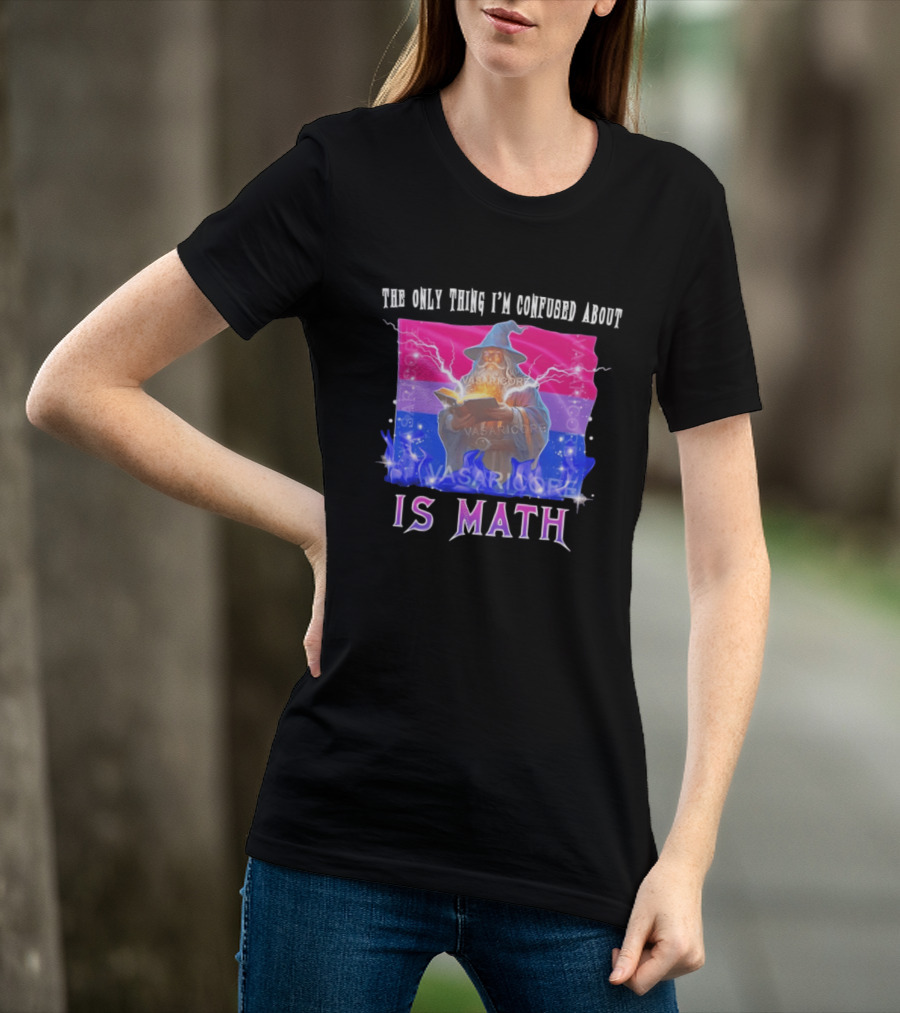 Bisexual Confused About Math Wizard With Flag T-Shirt