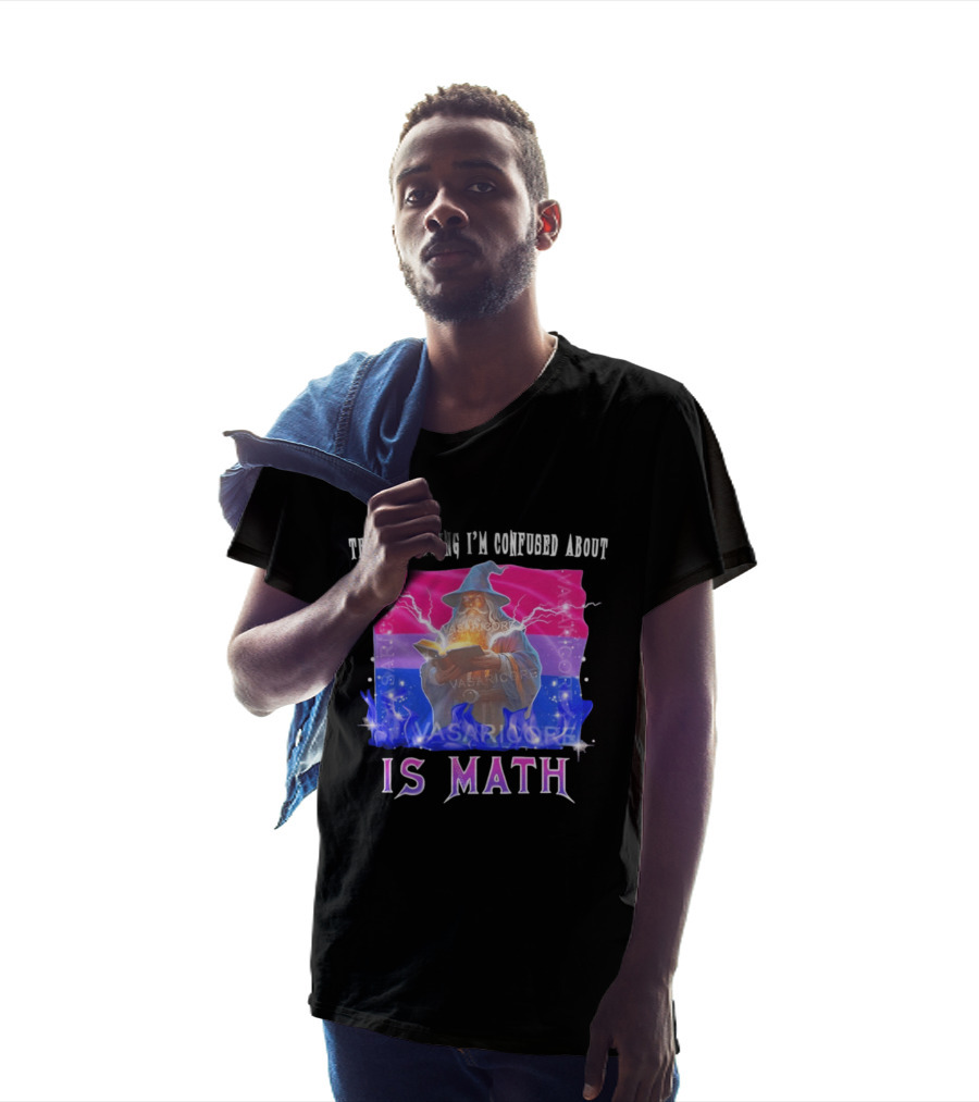 Bisexual Confused About Math Wizard With Flag T-Shirt