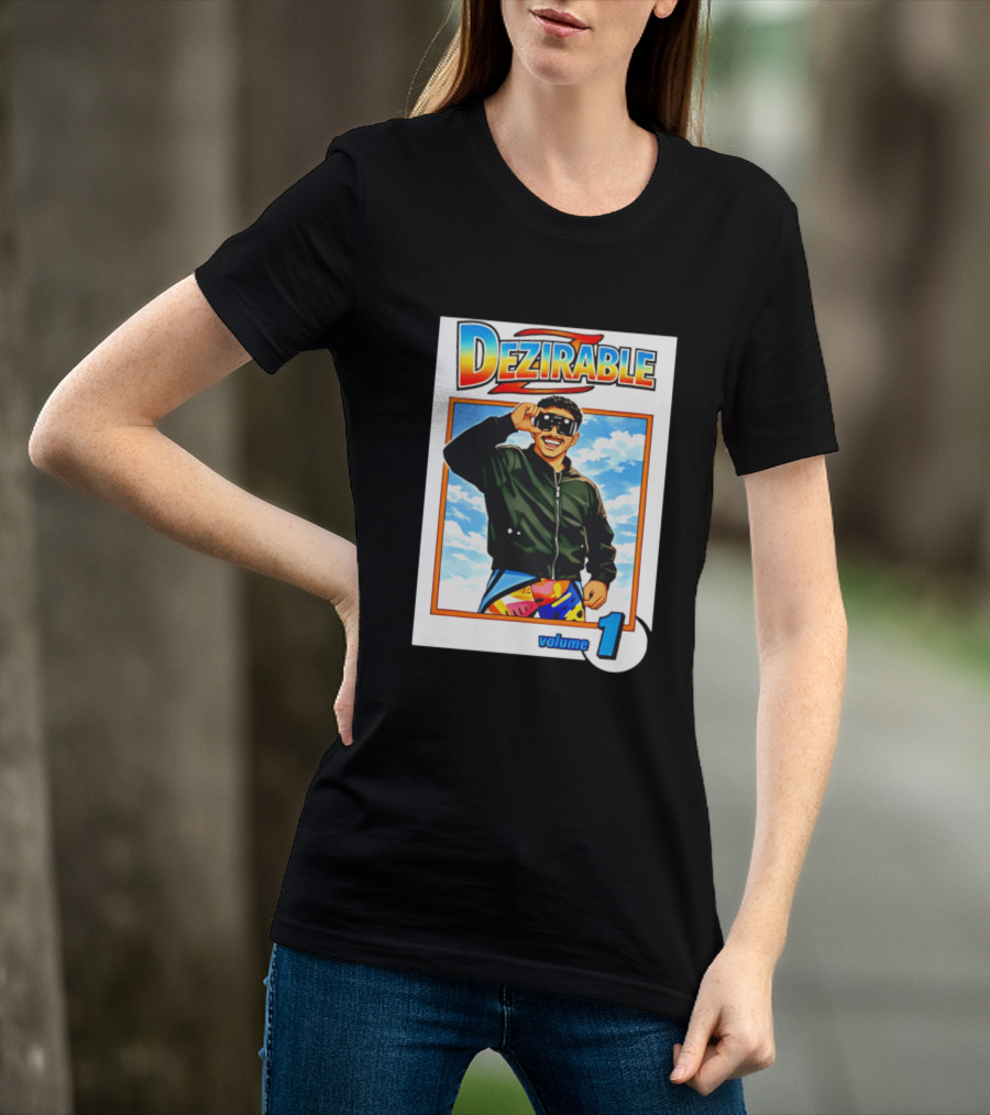 Dezirable Volume 1 Manga Cover Retro Style Sunglasses Colorful T-Shirt
