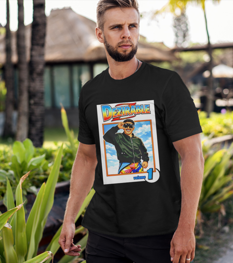 Dezirable Volume 1 Manga Cover Retro Style Sunglasses Colorful T-Shirt